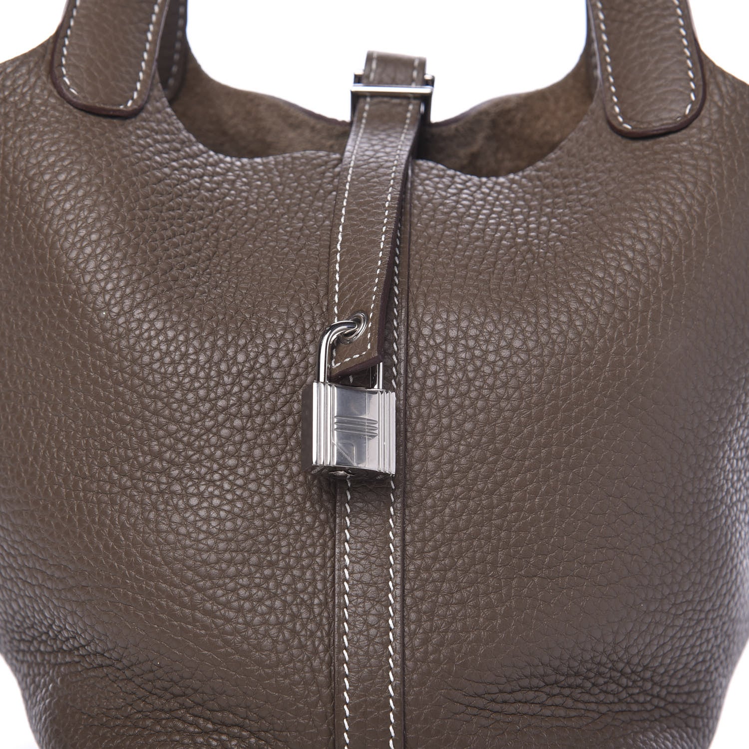 Hermes Taurillon Clemence Picotin Lock 18 PM Etoupe 10 of 10