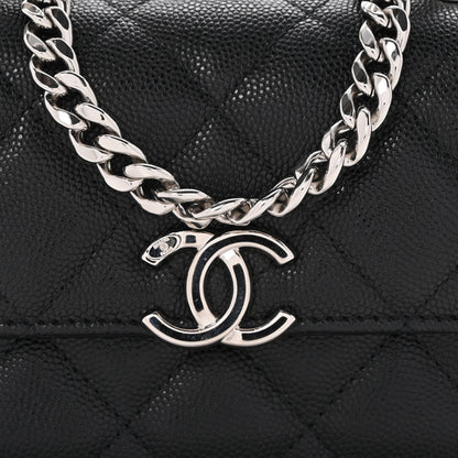 Chanel Caviar Quilted Pick Me Up Clutch With Chain Black 9 of 13