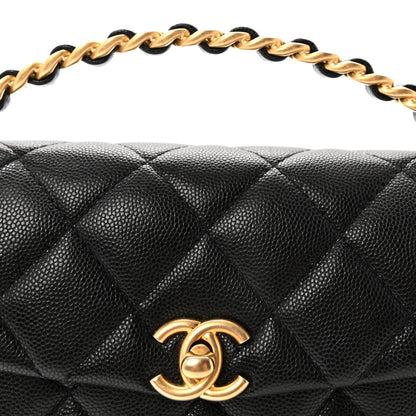 Chanel Caviar Quilted 31 Rue Cambon Mini Top Handle Flap Black 8 of 10