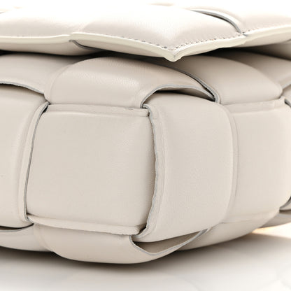 Bottega Veneta Lambskin Maxi Intreccio Padded Chain Cassette Crossbody Bag White 10 of 15