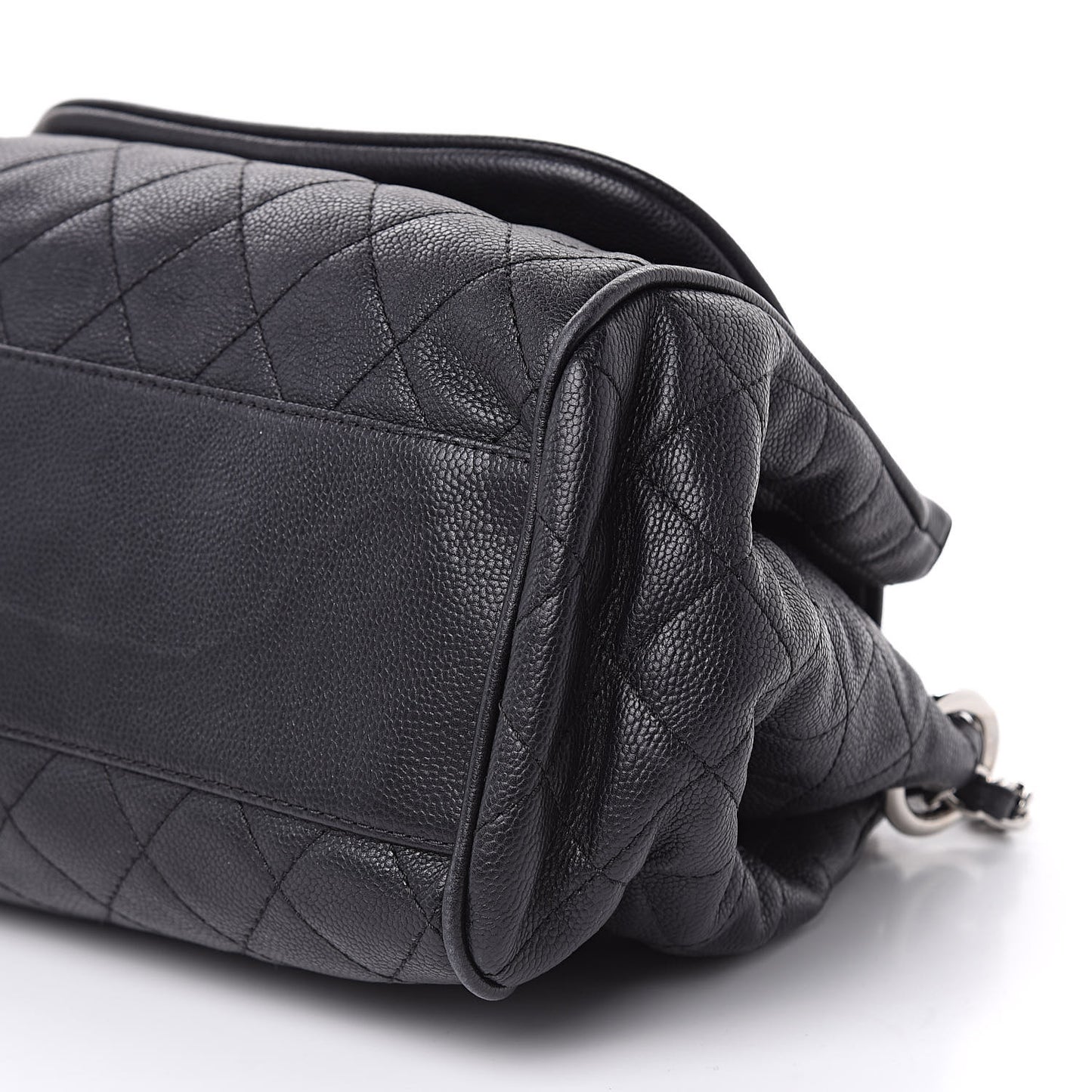 Caviar Quilted Timeless Accordion Flap Black