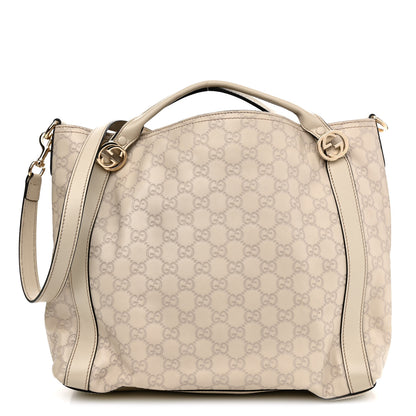 Gucci Guccissima Medium Miss GG Top Handle Bag Off White 1 of 13