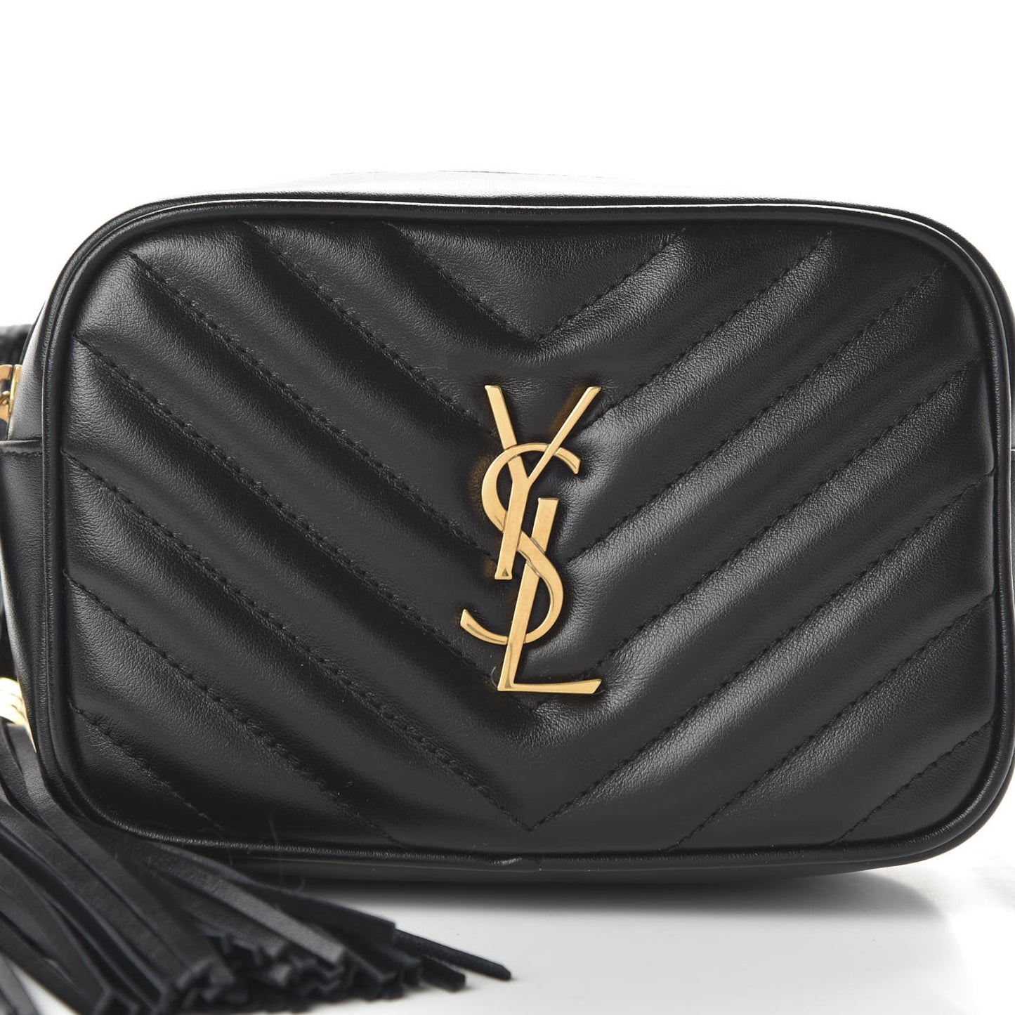 Calfskin Matelasse Monogram Lou Belt Bag Black