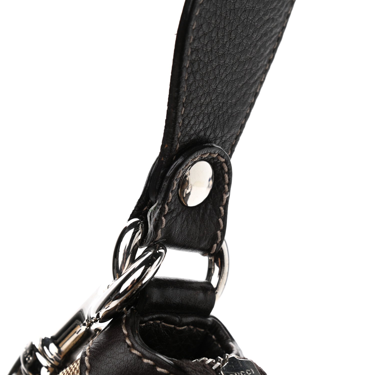 Gucci Monogram Medium Icon Bit Hobo Dark Brown 12 of 16