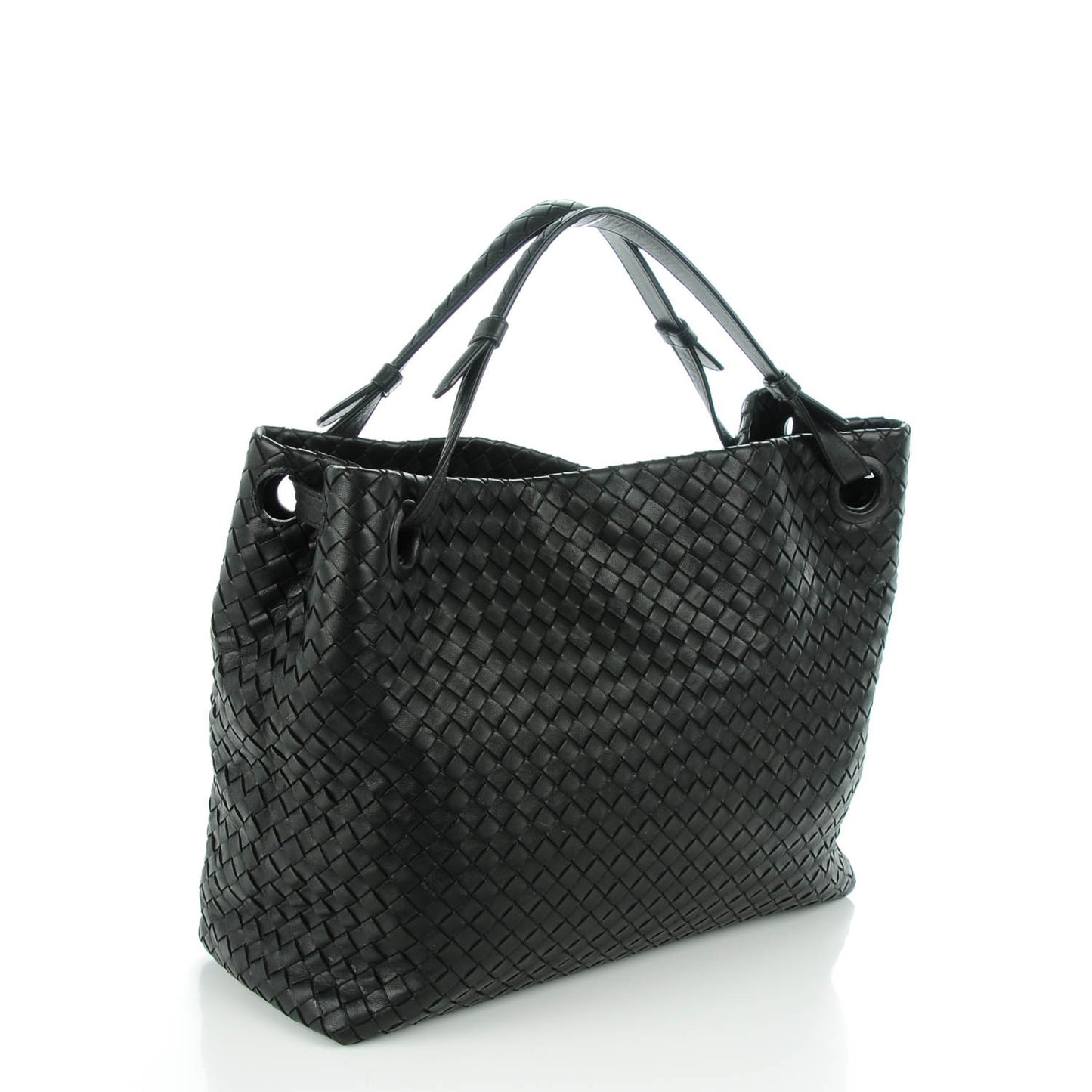 Nappa Intrecciato Medium Garda Bag Black