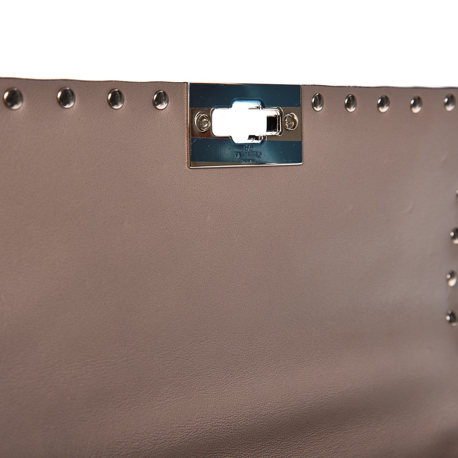 Valentino Garavani Lambskin Medium Rockstud Spike Shoulder Bag Poudre 8 of 8