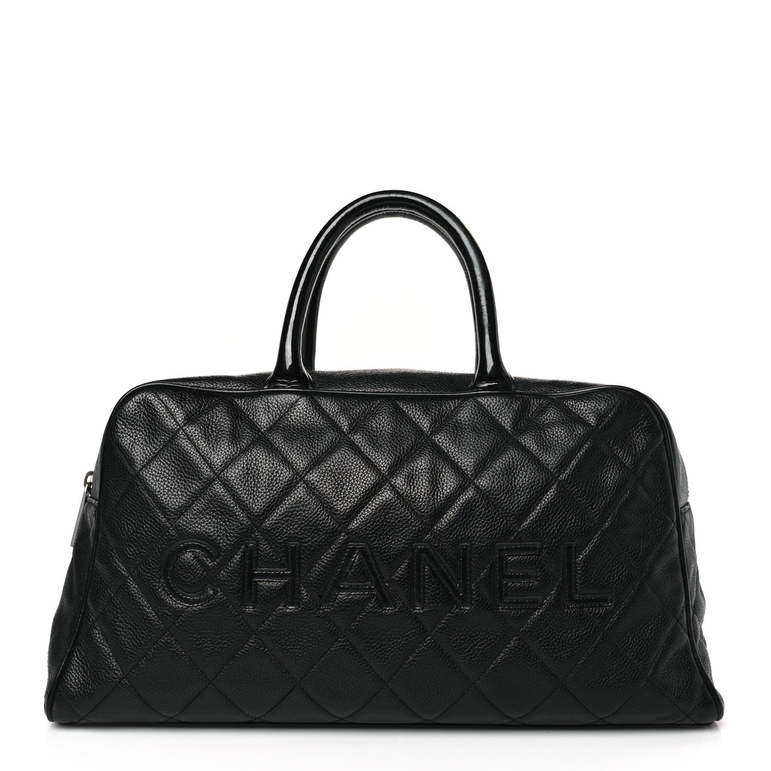 Chanel Caviar Patent Quilted Large Bowler Black 1 of 10