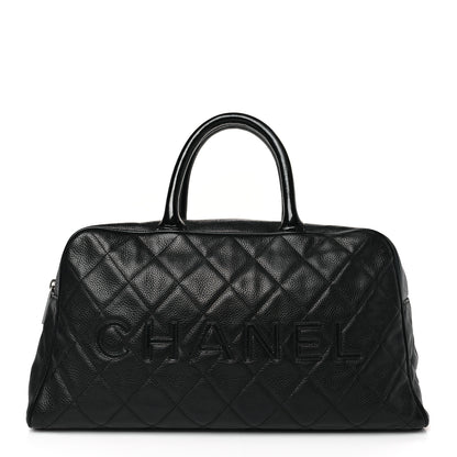 Chanel Caviar Patent Quilted Large Bowler Black 1 of 10