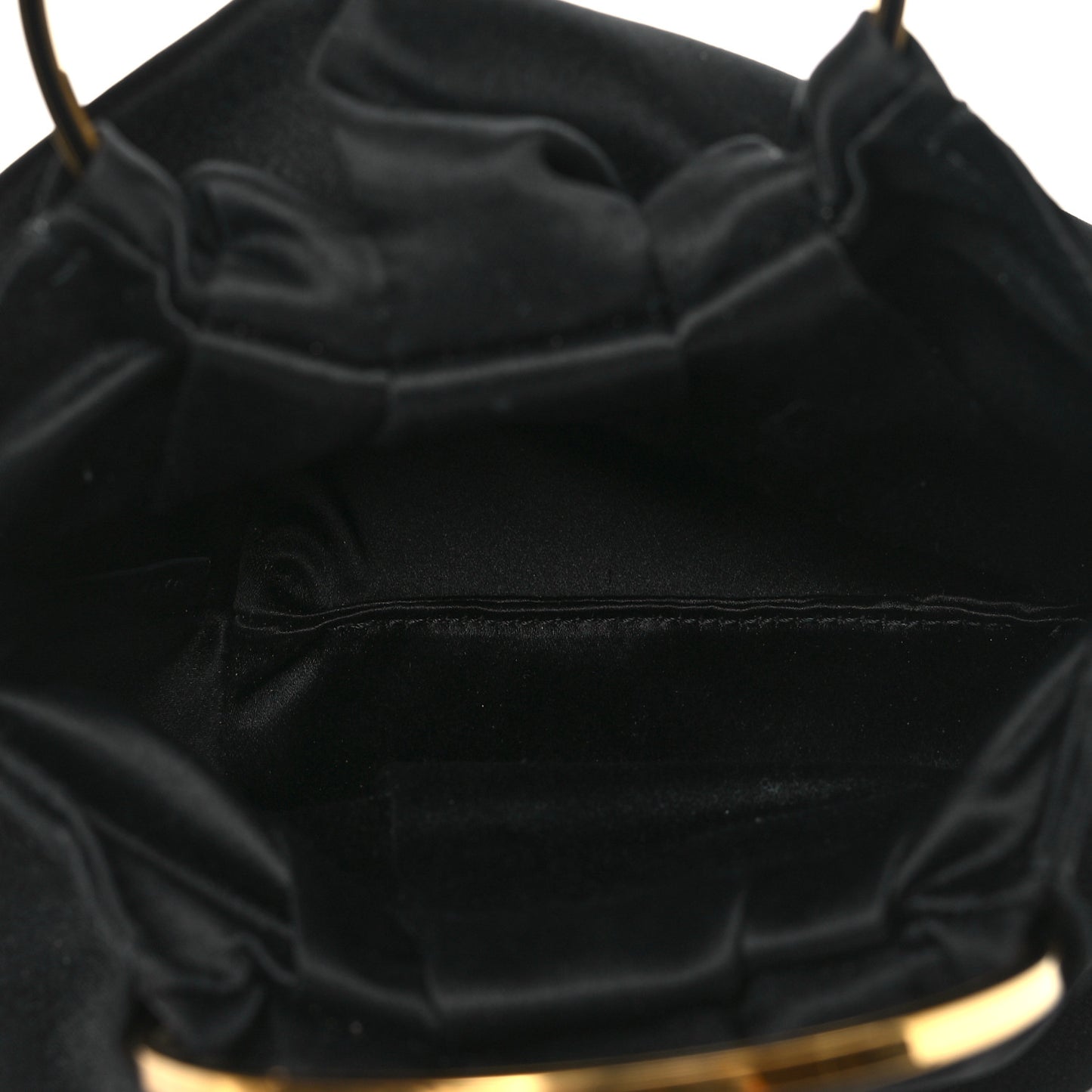 Satin Micro Double Circle Bag Black