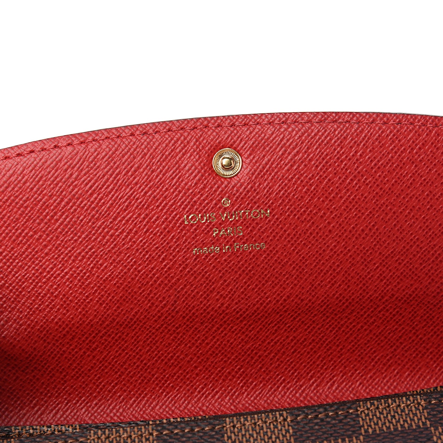 Damier Ebene Emilie Wallet Red