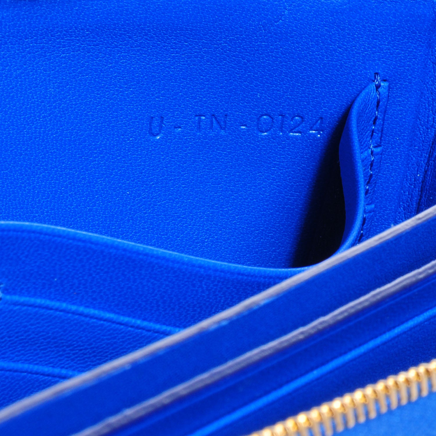 Celine Smooth Calfskin Large Half Zip Multi-Function Wallet Electric Blue 9 of 10