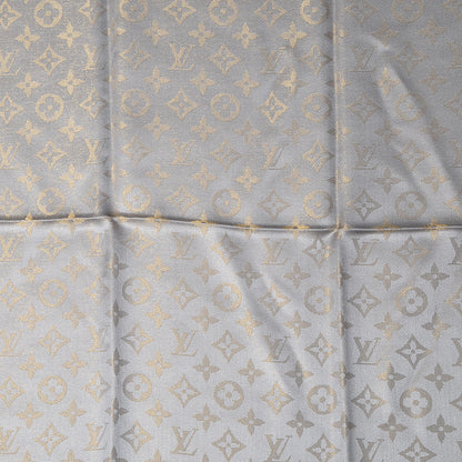 Louis Vuitton Silk Lurex Wool Monogram Shine Shawl Beige 5 of 5