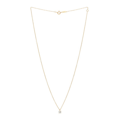 Tiffany 18K Yellow Gold Diamond .25ct Solitaire Pendant Necklace 3 of 5