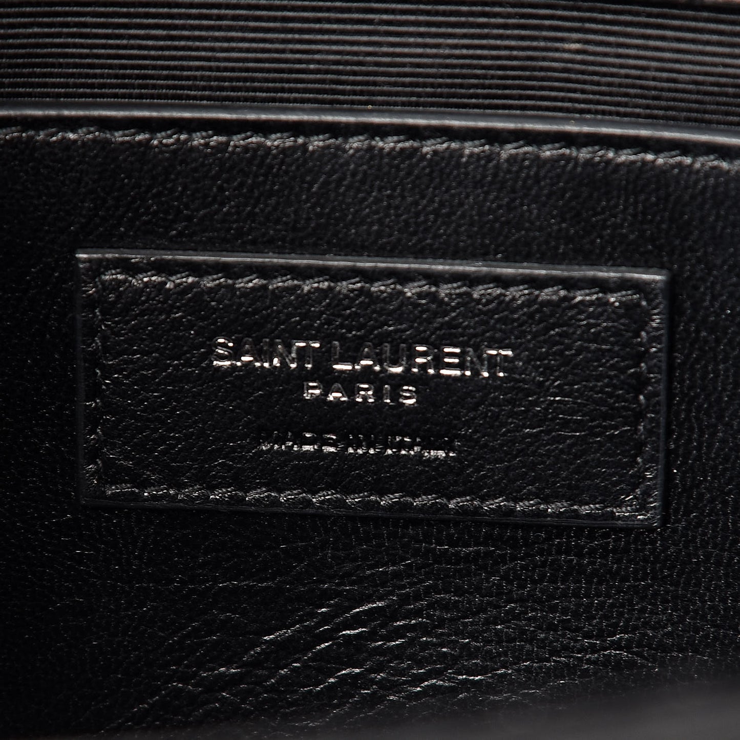 Calfskin Crocodile Embossed Medium Classic Monogram Kate Tassel Satchel Black