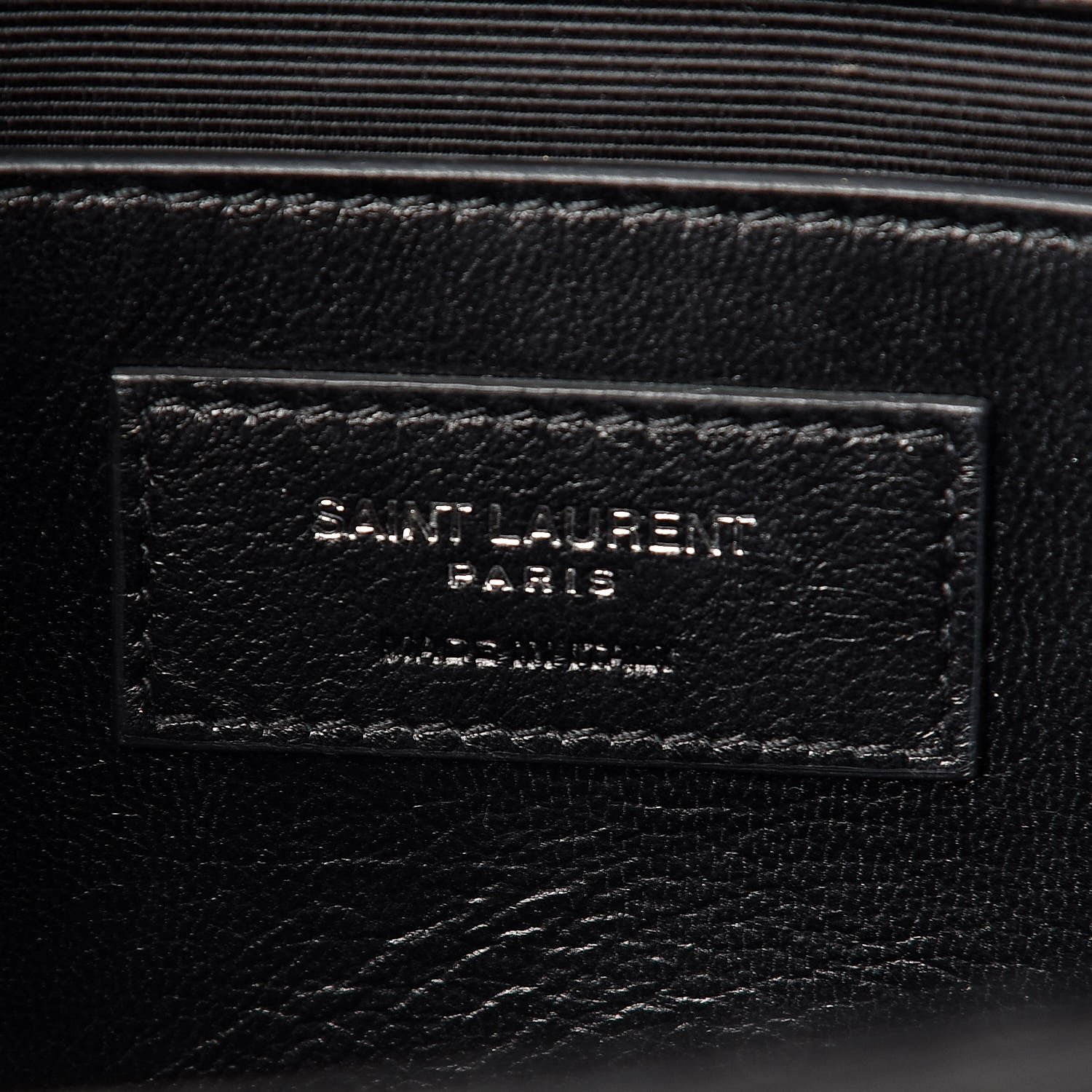 Saint Laurent Calfskin Crocodile Embossed Medium Classic Monogram Kate Tassel Satchel Black 6 of 13