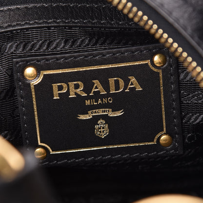 Prada Soft Calf Hobo Black 8 of 10