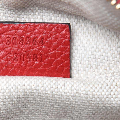 Gucci Pebbled Calfskin Small Soho Disco Bag Tabasco Red 7 of 15