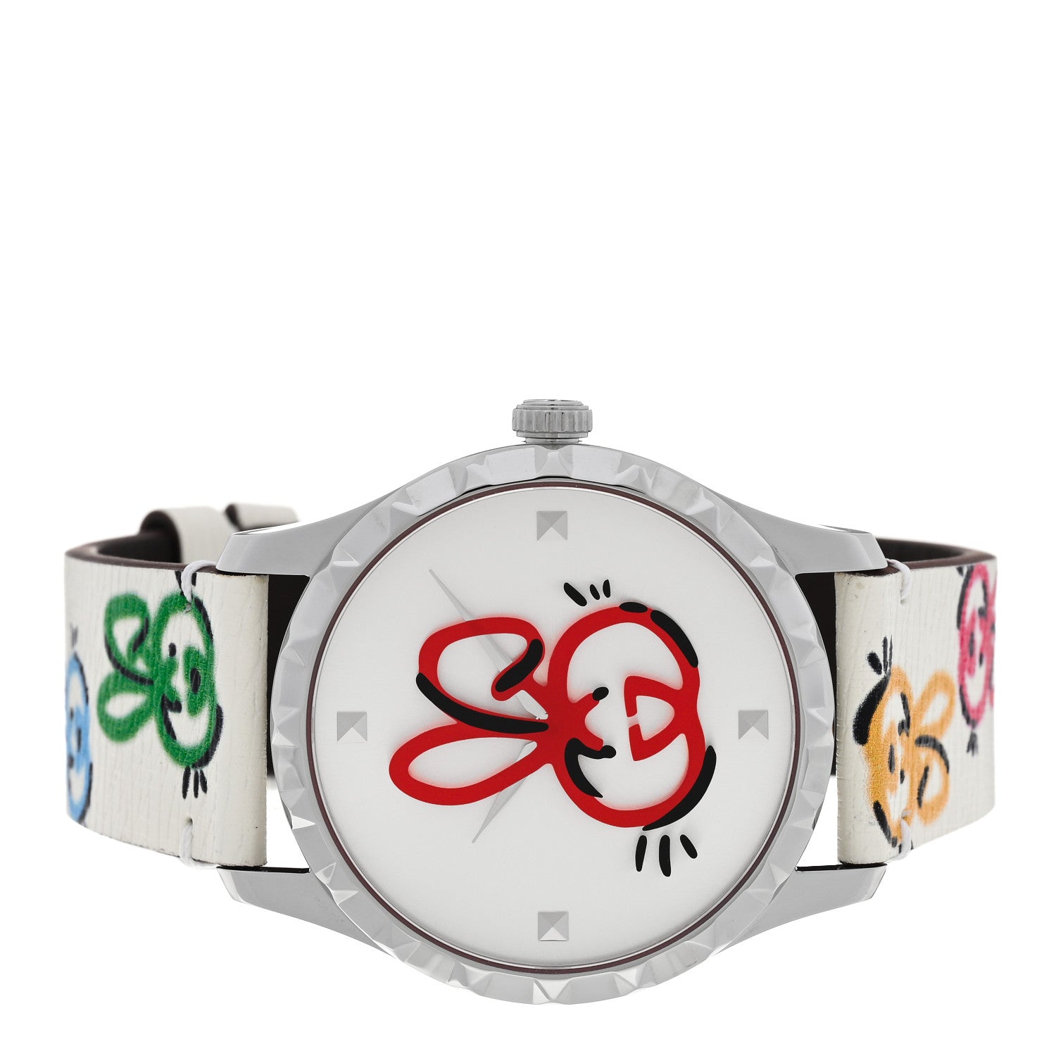 Gucci Stainless Steel Calfskin 38mm G-Timeless Capsule Collection Rabbit Quartz Watch 2 of 5