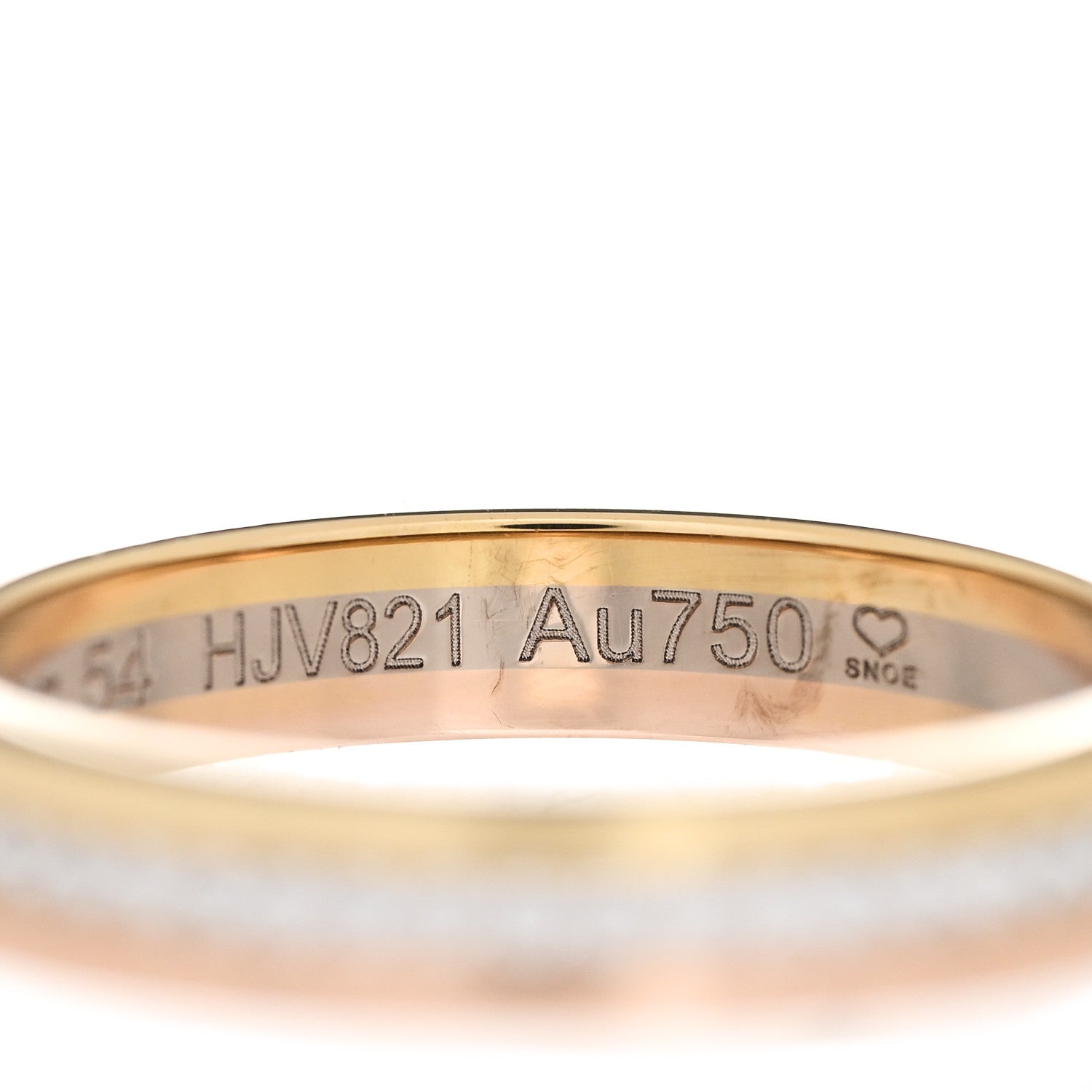 Cartier 18K White Yellow Pink Gold Diamond 3.5mm Vendome Louis Cartier Wedding Band Ring 54 6.75 5 of 5
