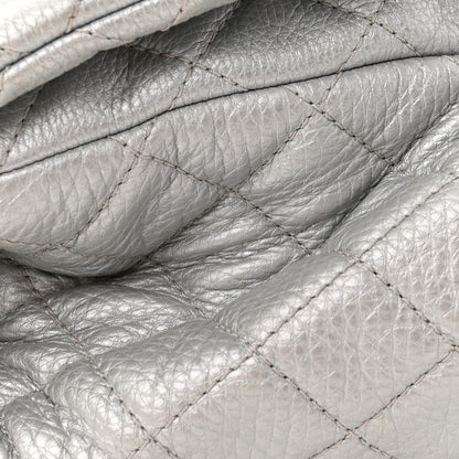 Chanel Metallic Calfskin Quilted XXL Travel Flap Bag Silver 13 of 14