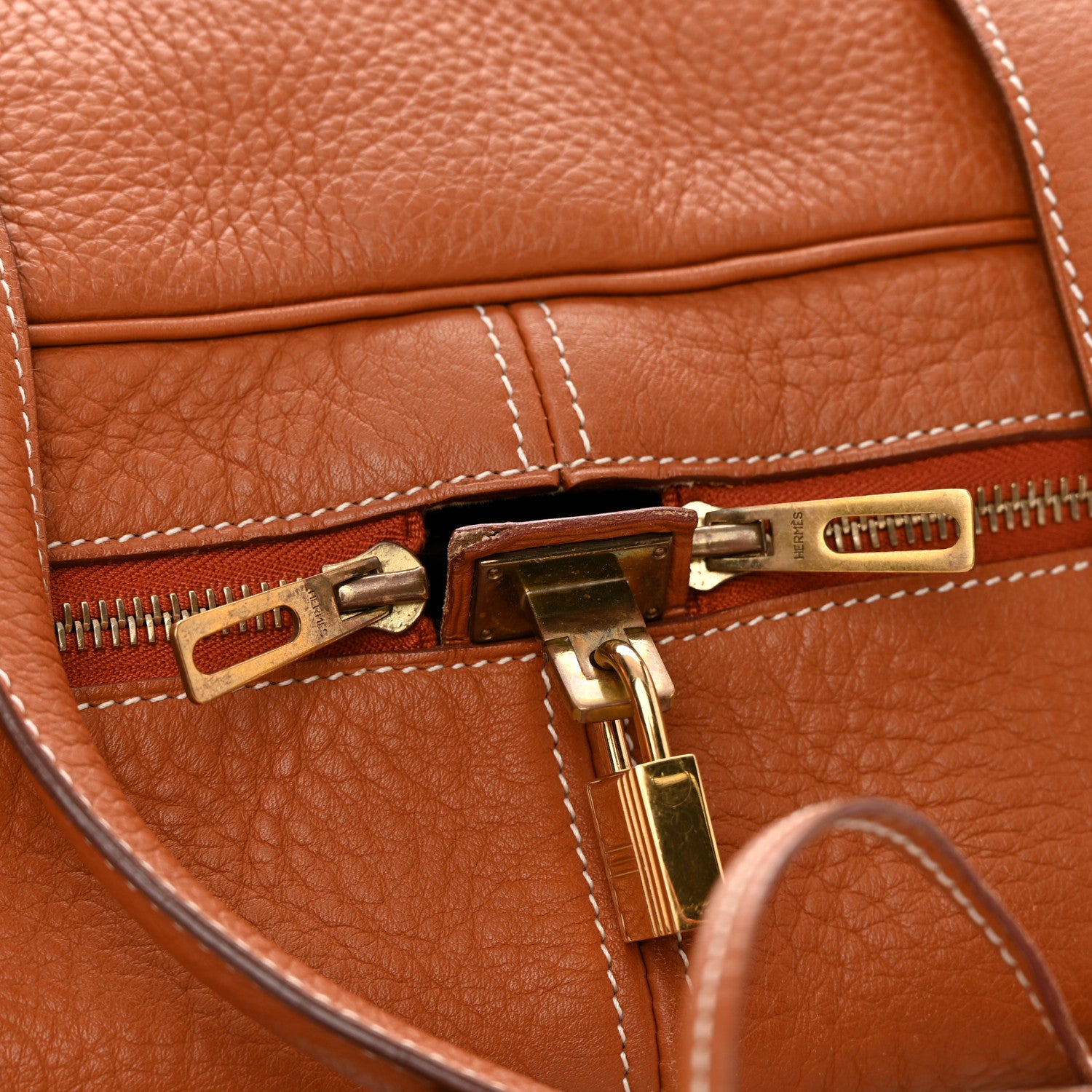 Hermes Taurillon Clemence Victoria 50 Travel Gold 13 of 20