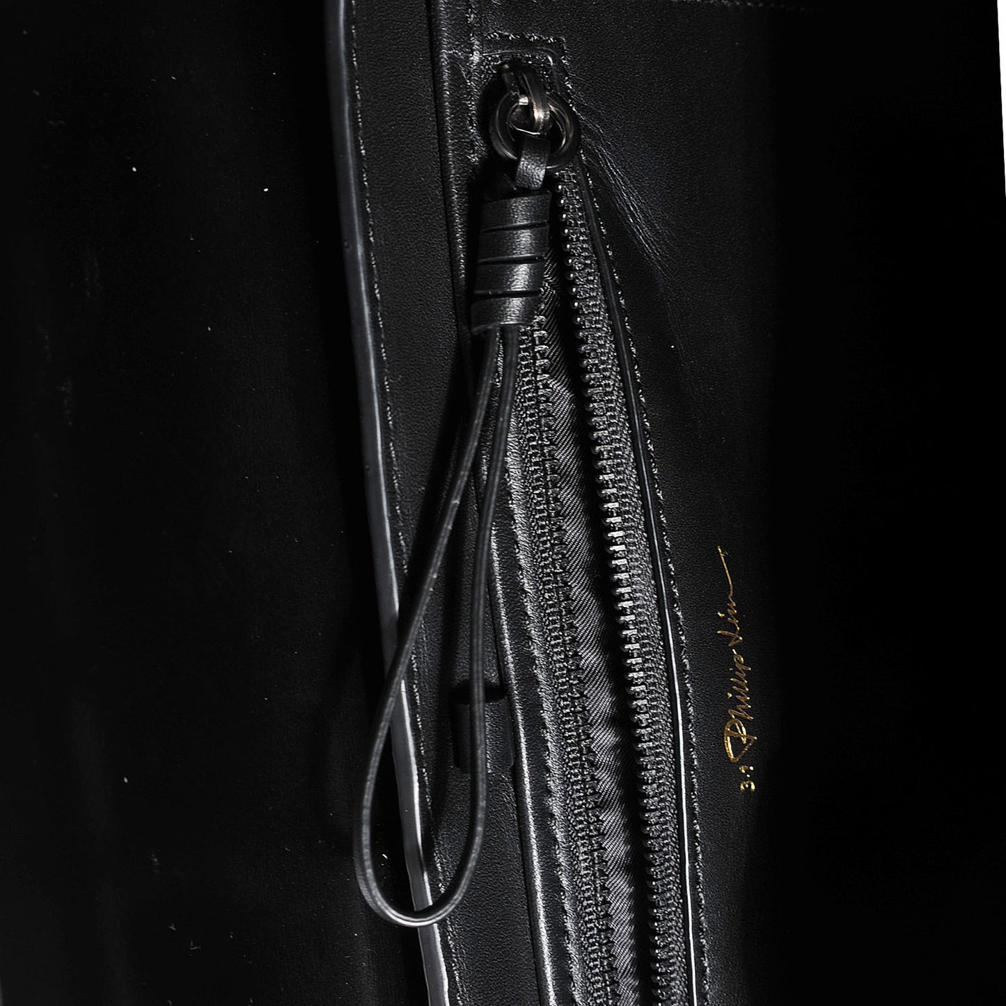3.1 Textured Calfskin Medium Pashli Satchel Black