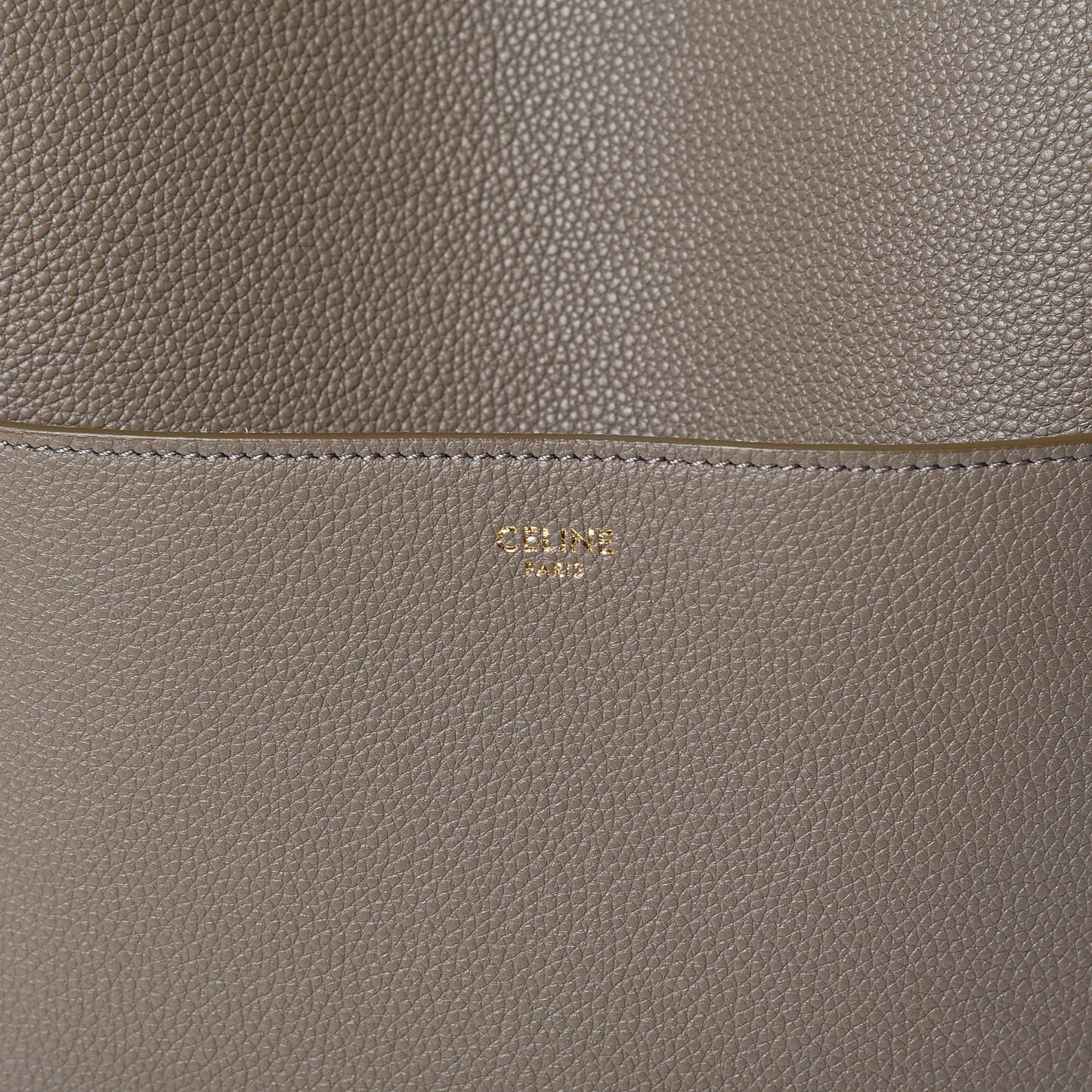 Soft Grained Calfskin Sangle Bucket Bag Taupe