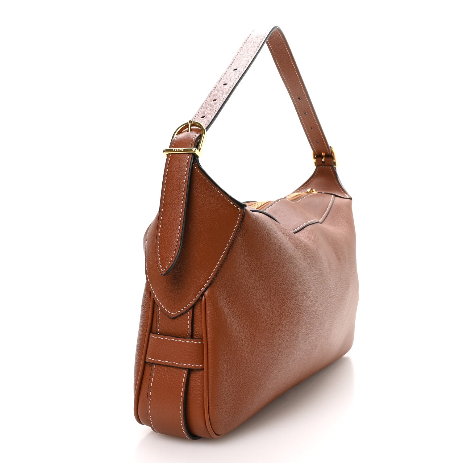 Celine Supple Calfskin Medium Romy Shoulder Bag Tan 3 of 12