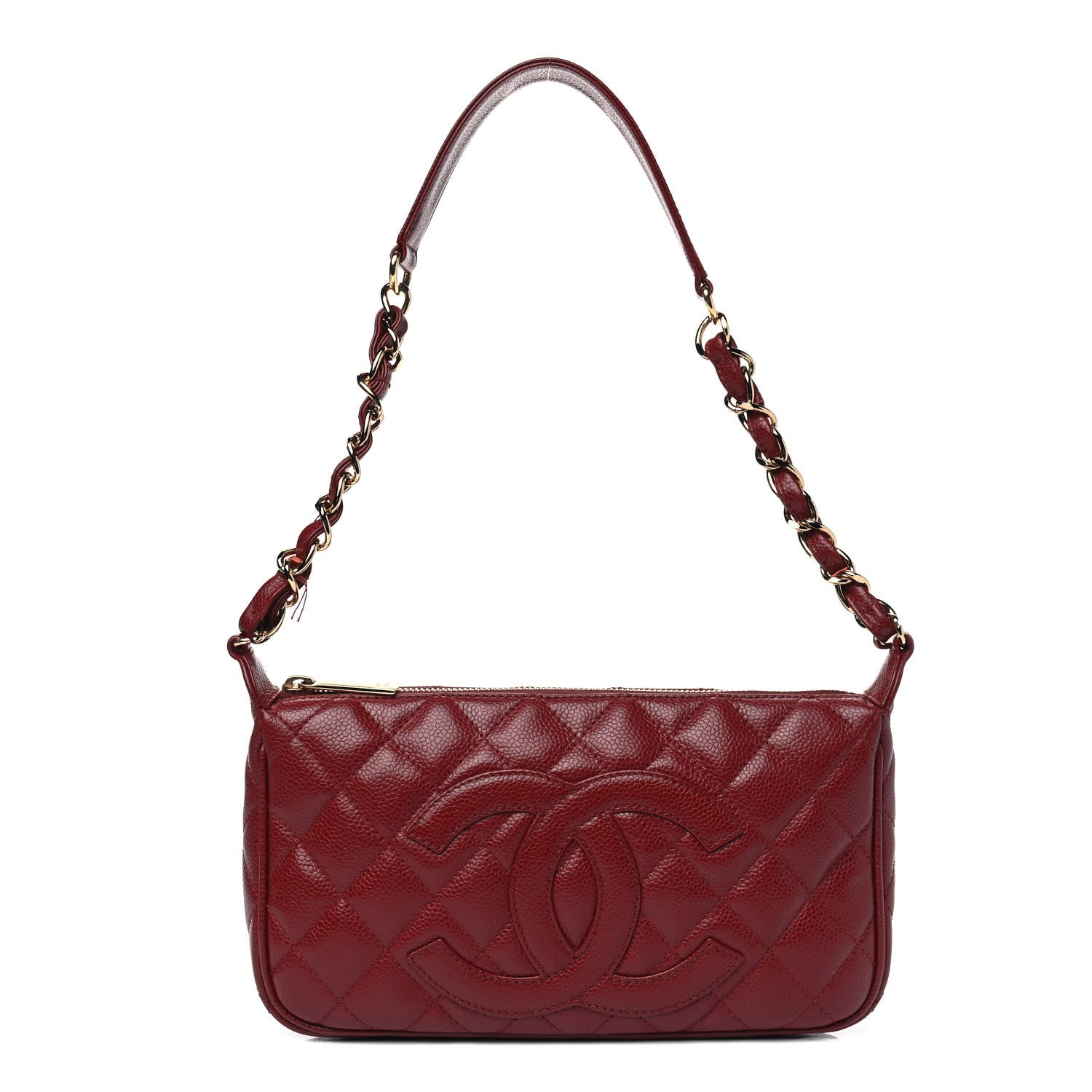 Chanel Caviar Quilted Timeless CC Shoulder Bag Red 1 of 6