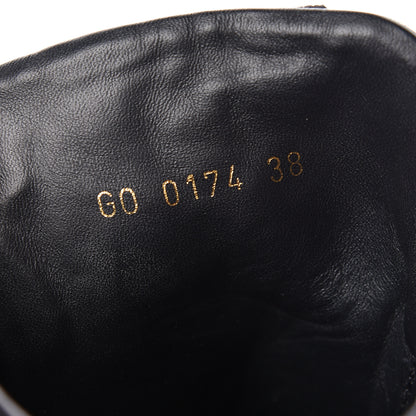 Louis Vuitton Calfskin Suede Monogram Cliff Top Wedge Sneakers 38 Black 10 of 10