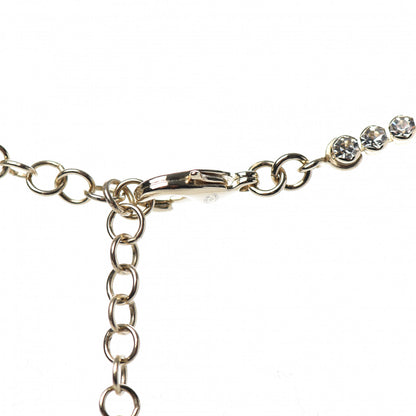 Chanel Crystal CC Chain Short Necklace Gold 4 of 5