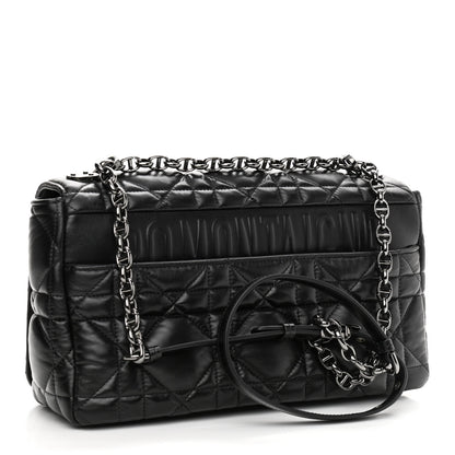 Christian Dior Calfskin Macrocannage Large Caro Bag Black 3 of 11