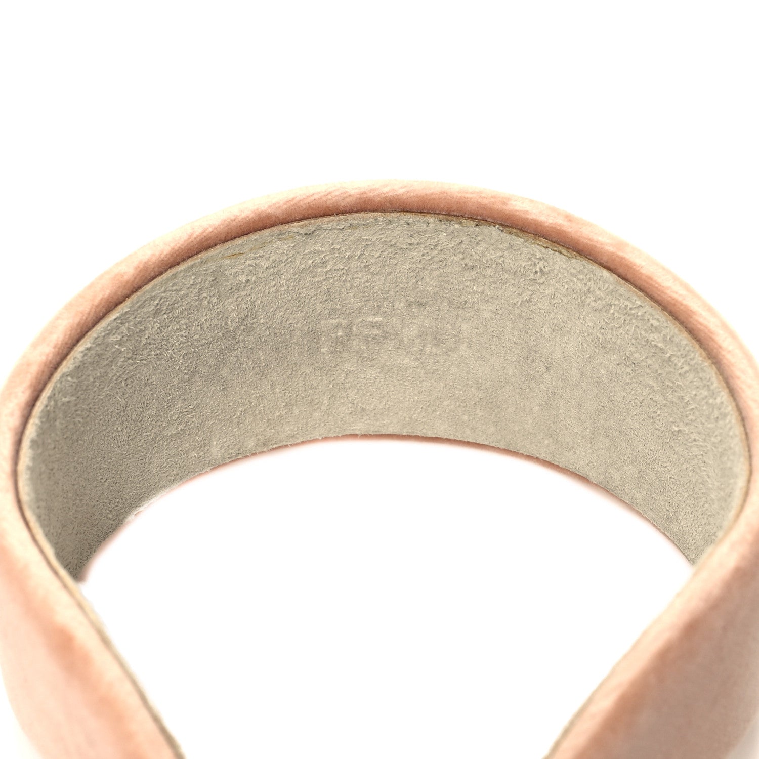 Fendi Velvet Logo Debossed Headband Blush 4 of 5