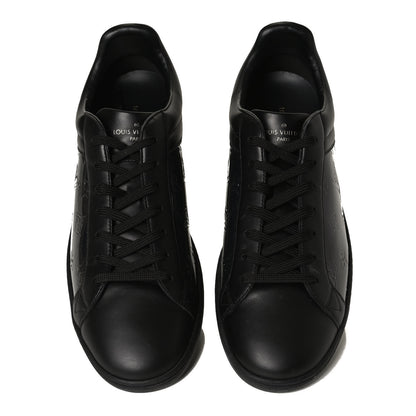 Louis Vuitton PVC Calfskin Monogram Mens Sneakers 9.5 Black 5 of 11