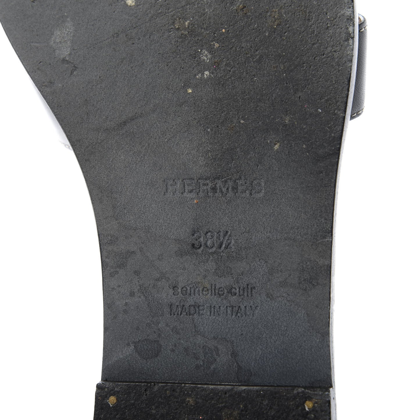 Box Calfskin Oran Sandals 38.5 Black