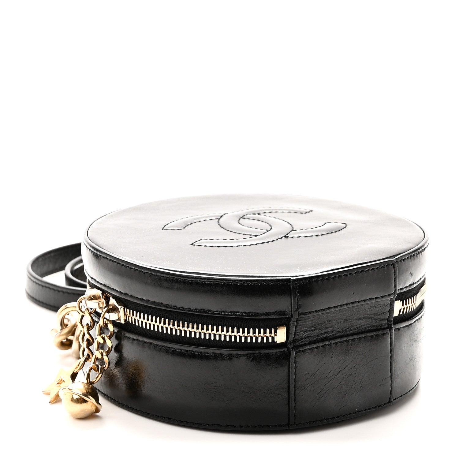 Chanel Glazed Calfskin Round As Earth Evening Bag Black 4 of 10