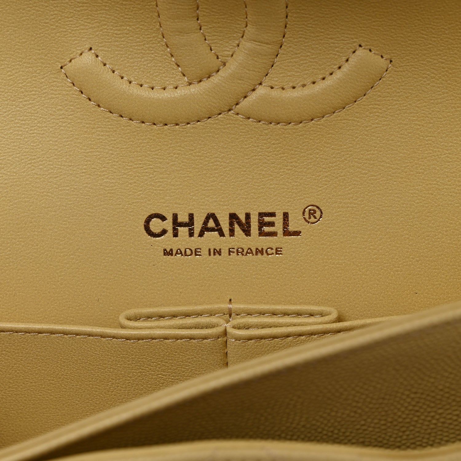 Chanel Caviar Quilted Medium Double Flap Yellow 5 of 9