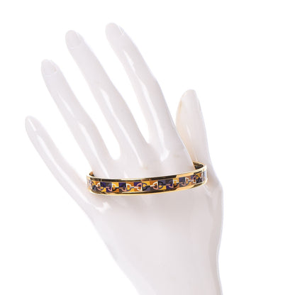 Hermes Enamel Narrow Printed Optique Chaine D'Ancre Bracelet 65 2 of 6