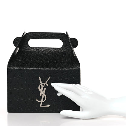 Saint Laurent Calfskin Monogram Take Away Box Black 2 of 8