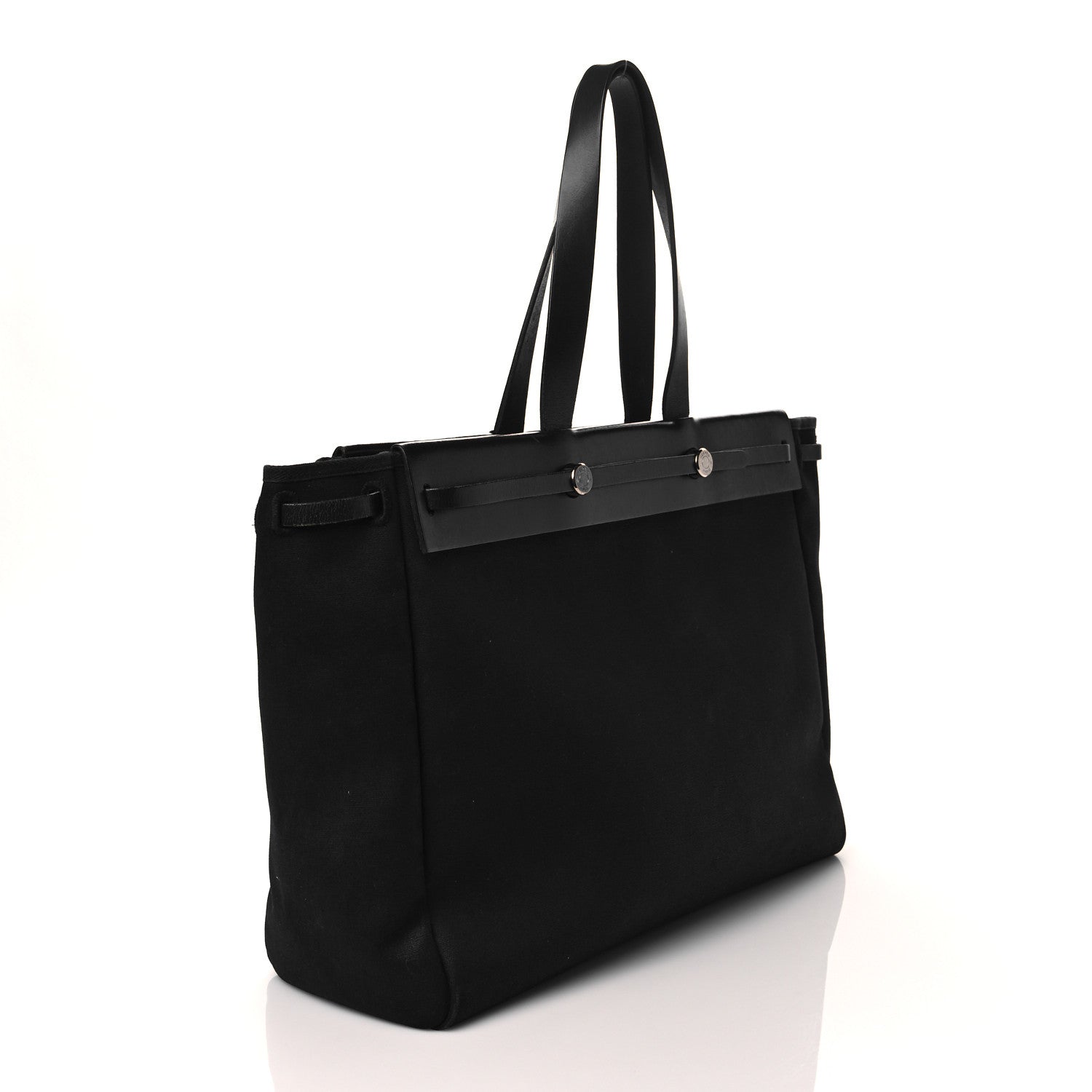 Hermes Toile Vache Hunter Herbag Cabas MM Black 3 of 13