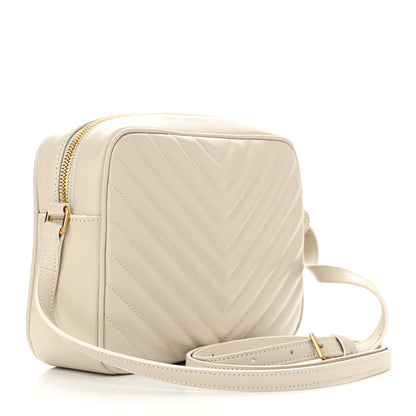 Saint Laurent Calfskin Matelasse Monogram Lou Camera Bag Blanc Vintage 3 of 10