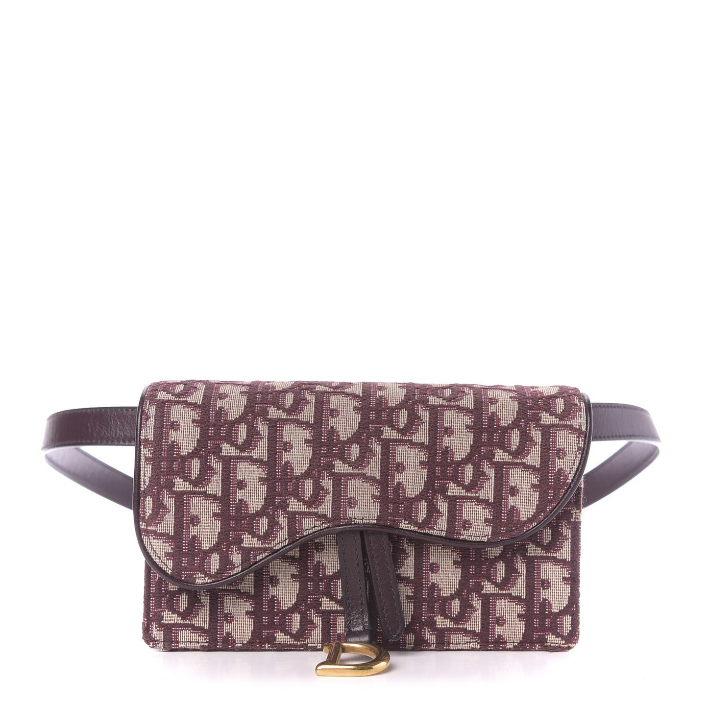 Oblique Saddle Belt Bag Bordeaux