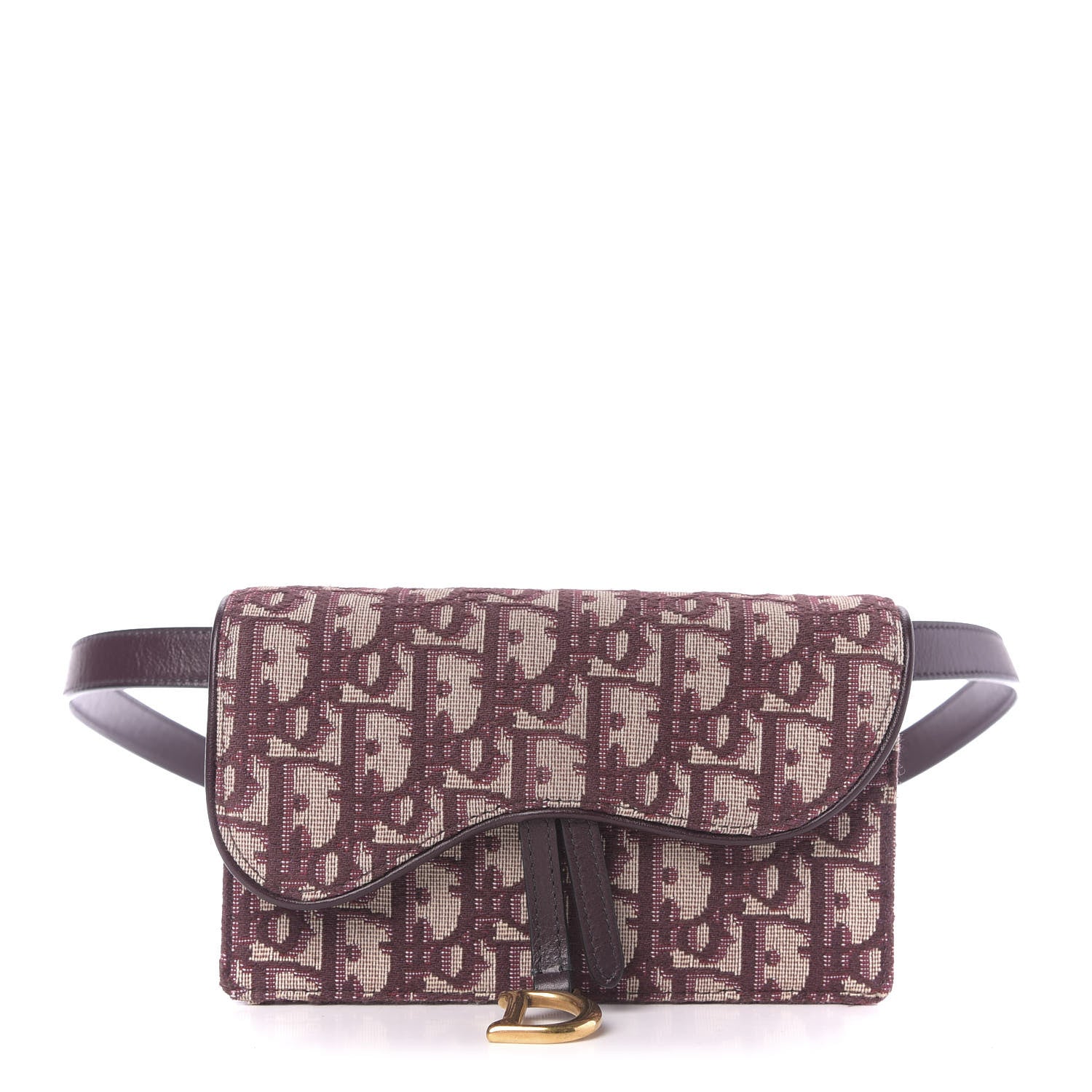 Christian Dior Oblique Saddle Belt Bag Bordeaux 1 of 8