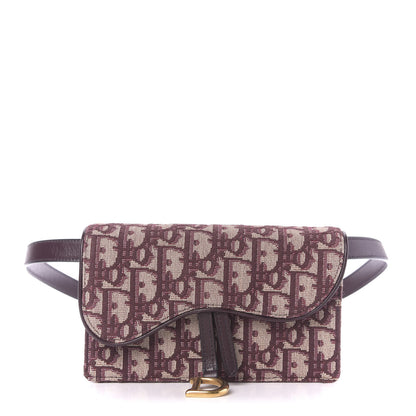 Christian Dior Oblique Saddle Belt Bag Bordeaux 1 of 8