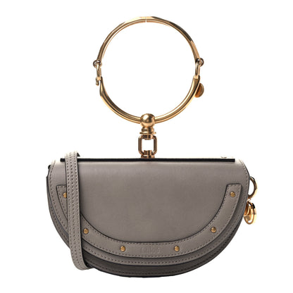 Chloe Calfskin Small Nile Bracelet Minaudiere Bag Motty Grey 1 of 4