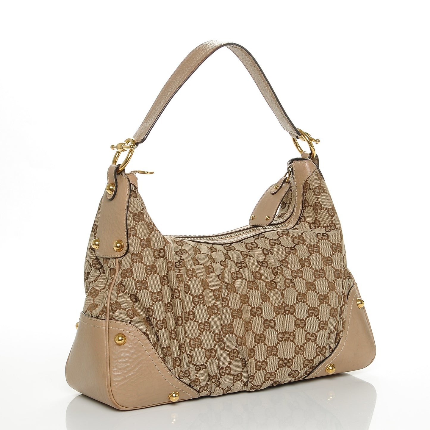 Monogram Medium Jockey Hobo Beige