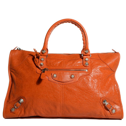 Balenciaga Agneau Giant 12 Silver Hardware Work Tangerine 1 of 12
