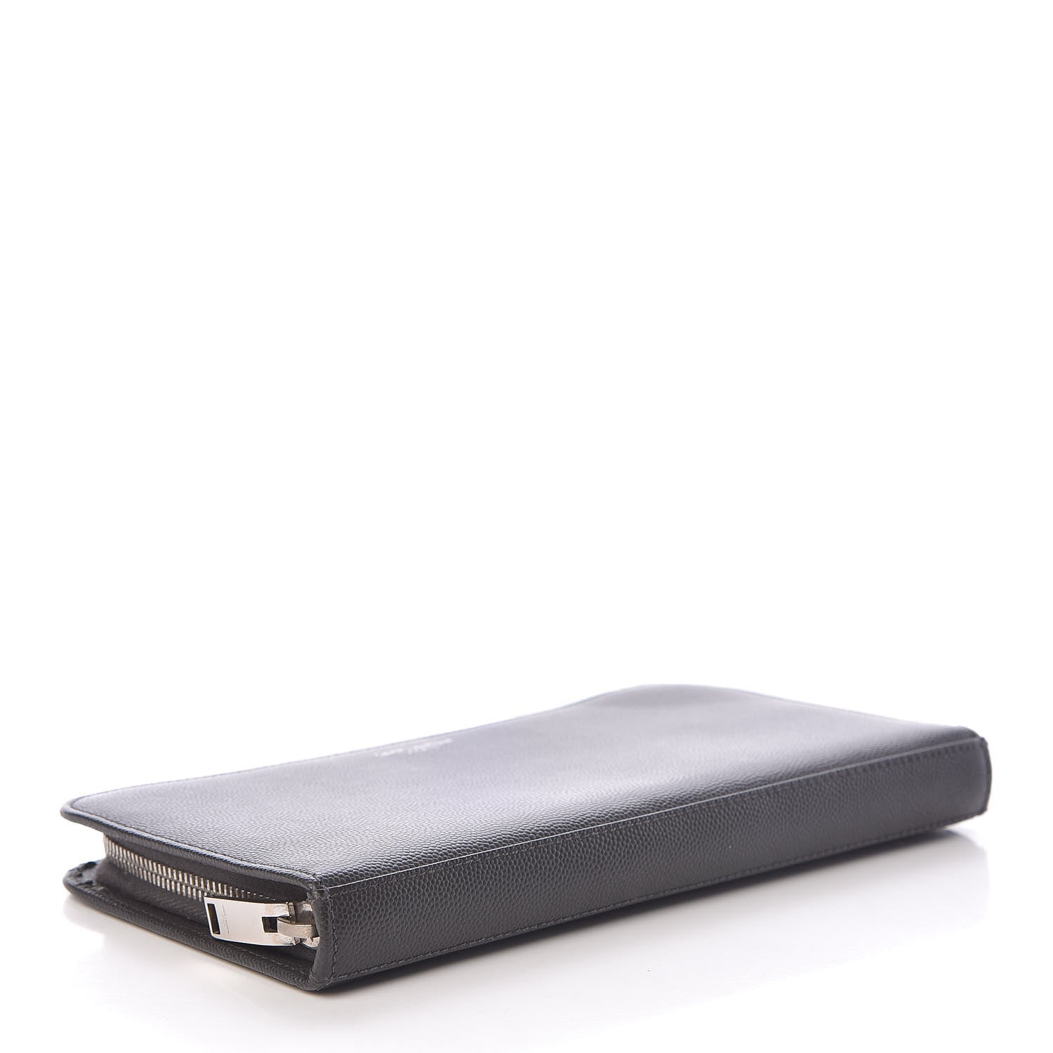 Saint Laurent Grain De Poudre Classic Zip Around Travel Wallet Coal 4 of 9