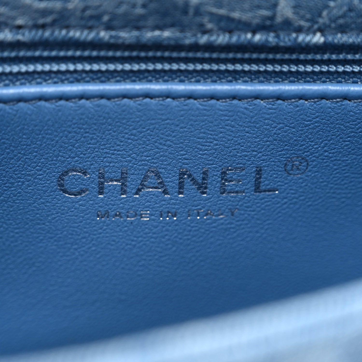 Chanel Denim Quilted Camellia Sweetheart Mini Flap Blue 7 of 10