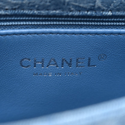 Chanel Denim Quilted Camellia Sweetheart Mini Flap Blue 7 of 10